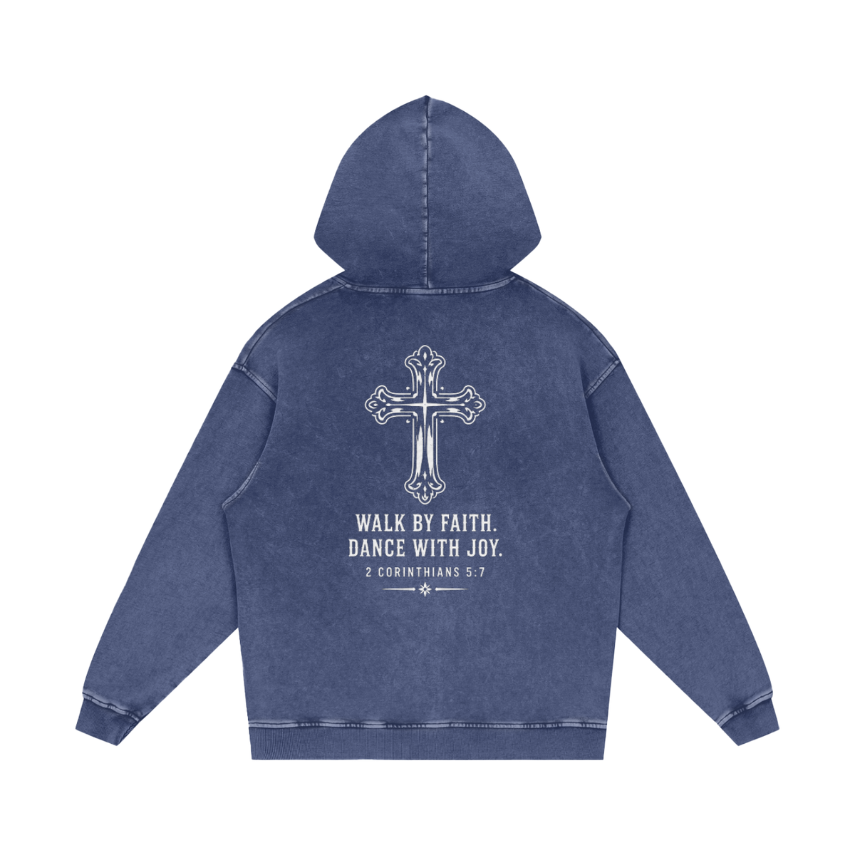 Dance with Joy Snow Washed Loose Cotton Hoodie