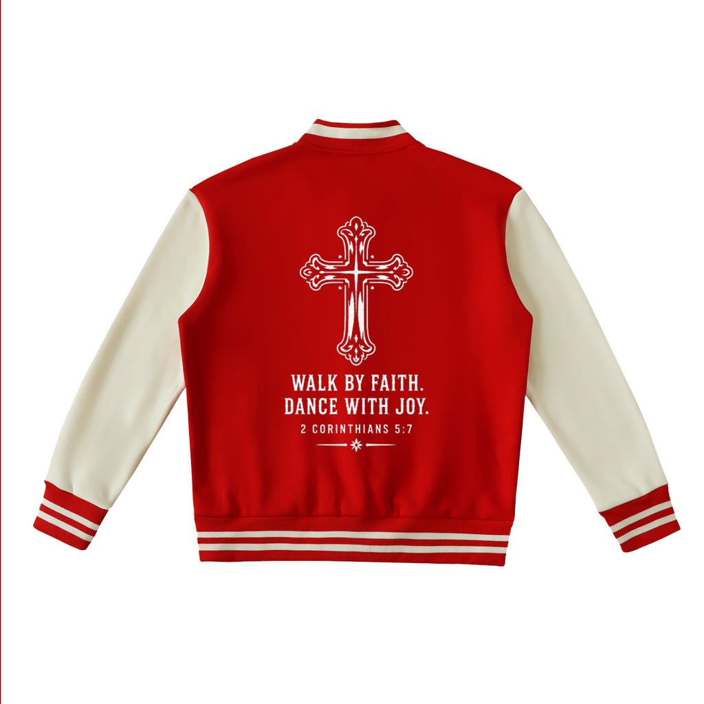 Dance with Joy  Fleeced Varsity Jacket
