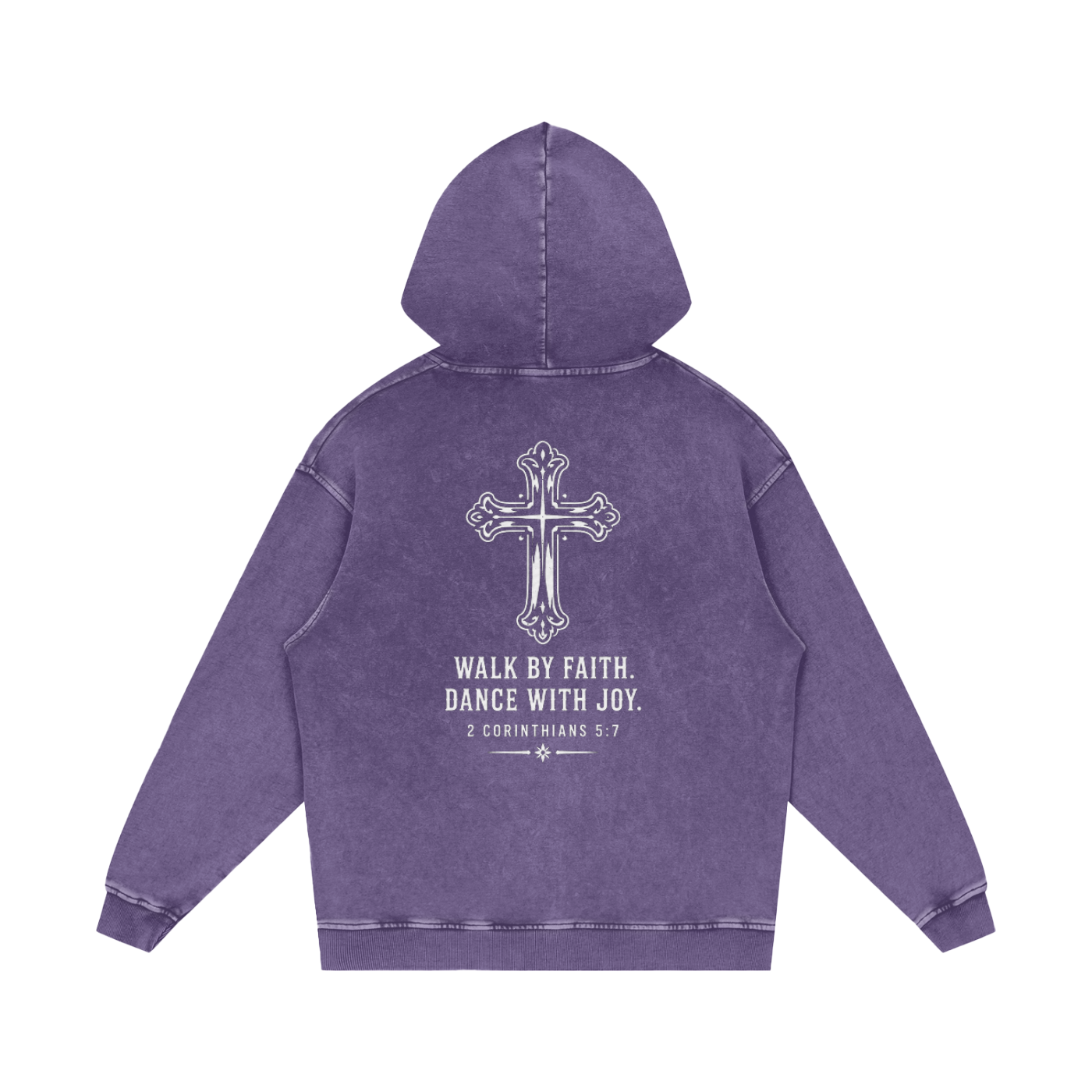 Dance with Joy Snow Washed Loose Cotton Hoodie