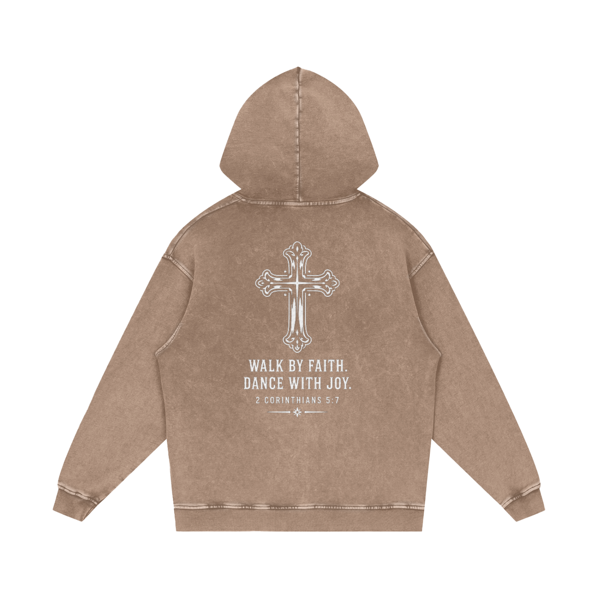 Dance with Joy Snow Washed Loose Cotton Hoodie
