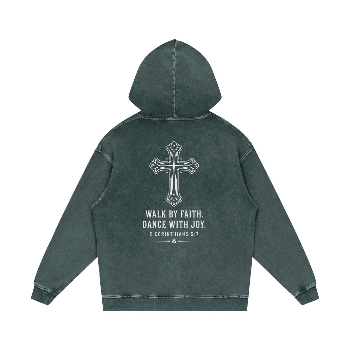 Dance with Joy Snow Washed Loose Cotton Hoodie