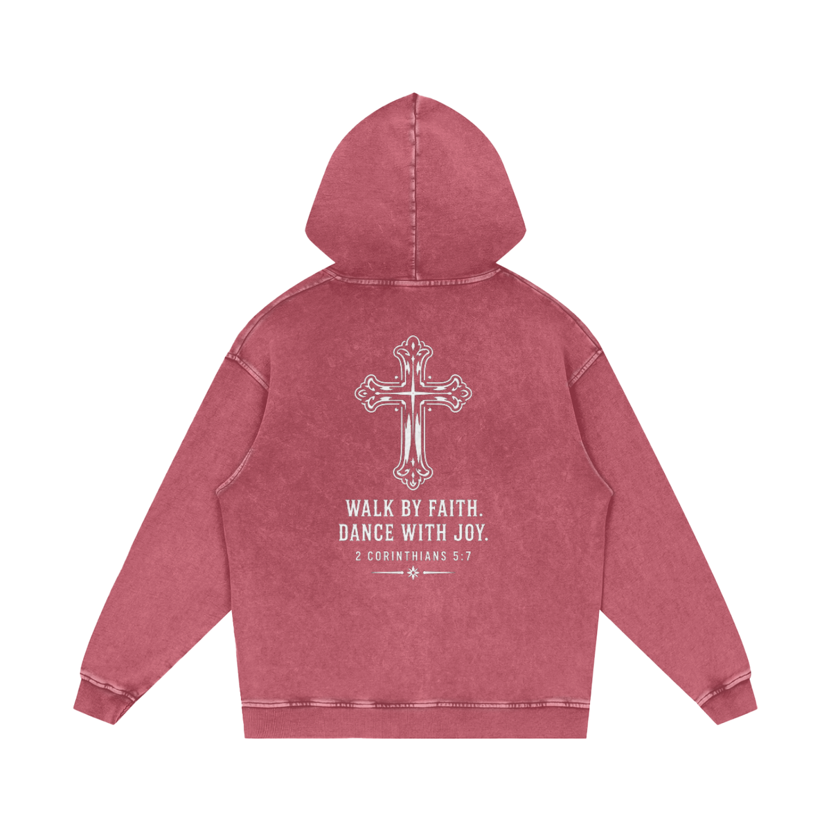Dance with Joy Snow Washed Loose Cotton Hoodie