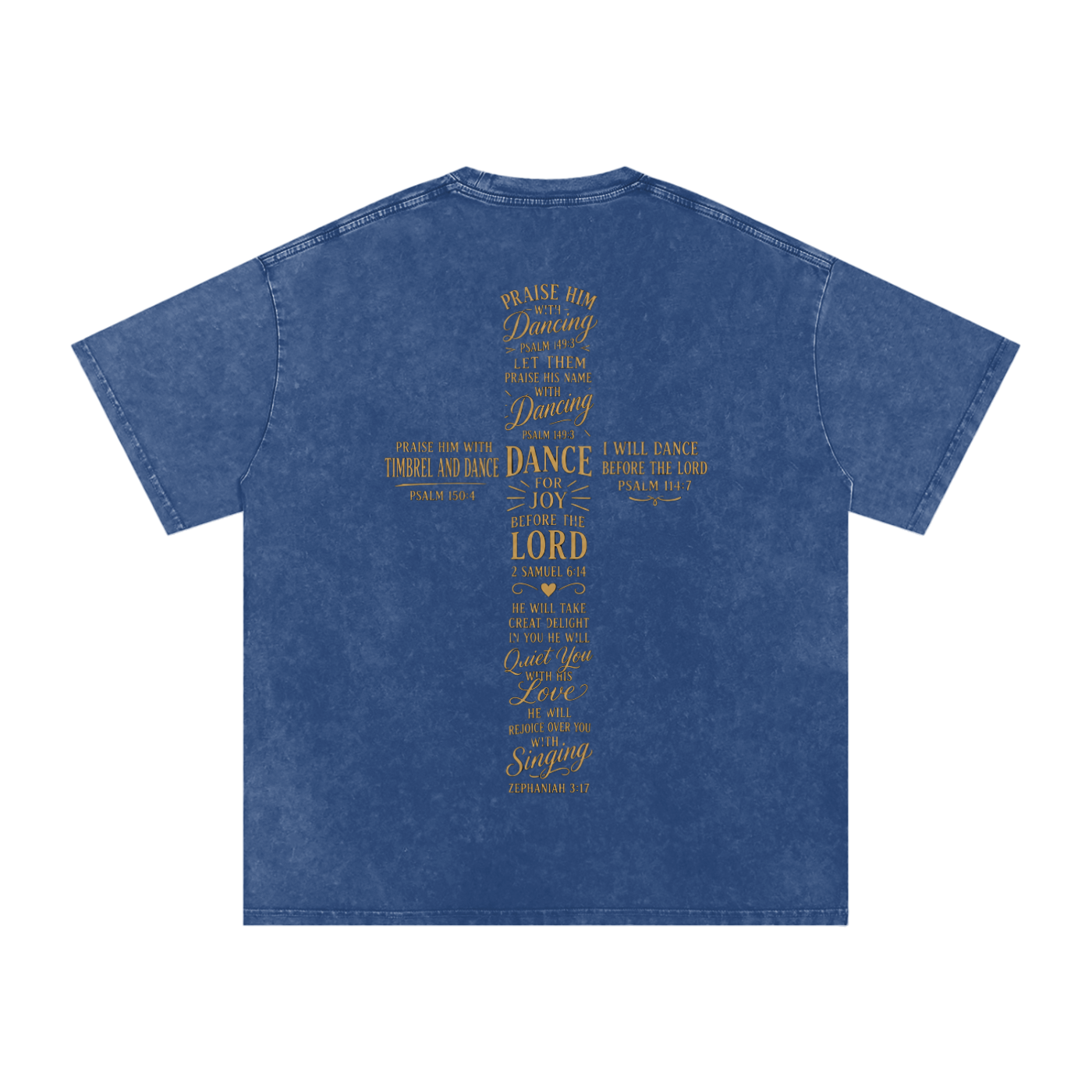 Worship Through Movement Snow Washed Oversized Cotton T-Shirt